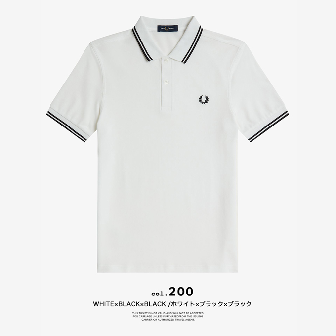 Fred Perry M3600 ポロシャツ ホワイト　S FRED PERRY フレッドペリー The Fred Perry Shirt ツイン