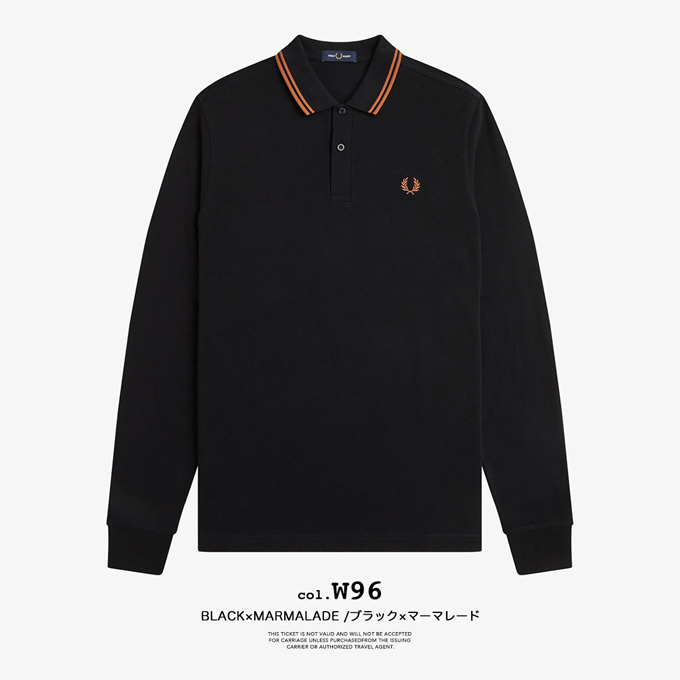 FRED PERRY ブラック 長袖 ポロシャツ L FRED PERRY フレッドペリー The Fred Perry Shirt ティップ