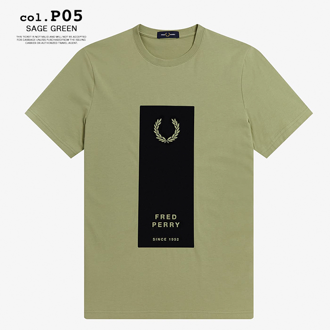 FRED PERRY 【 フレッドペリー 】 Block Print T-Shirt ブロック