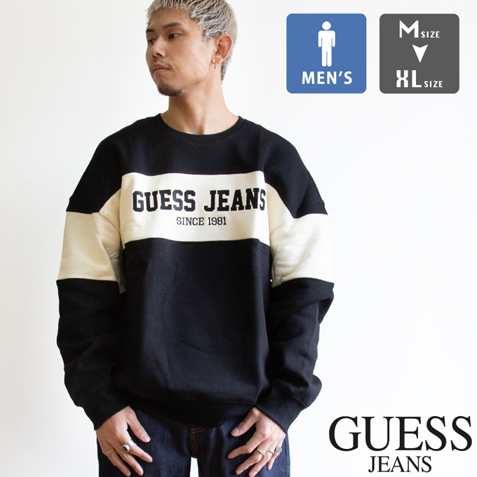 GUESS（ゲス） GUESS JEANS ジーンズ Cn Os Horizont Stripe Sweat 