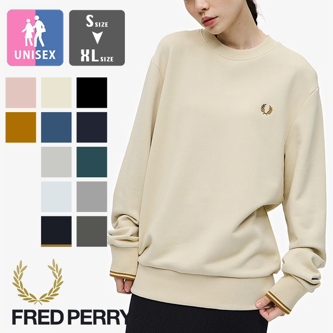 FRED PERRY フレッドペリー Crew Neck Sweatshirt ワンポイント クルーネック スウェット M7535 / 2023AW ※