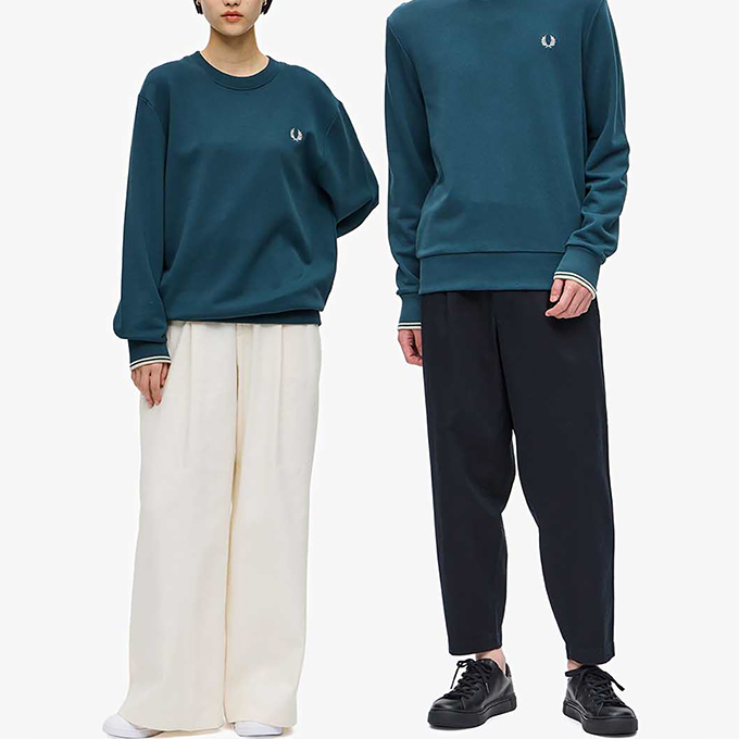 FRED PERRY フレッドペリー Crew Neck Sweatshirt ワンポイント クルーネック スウェット M7535 / 2023AW ※｜jeansstation｜05