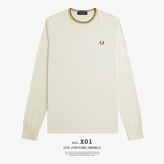 【FRED PERRY】ロングスリーブ ツインチップ Tシャツ M68 FRED PERRY フレッドペリー テープド ロング スリーブ Tシャツ