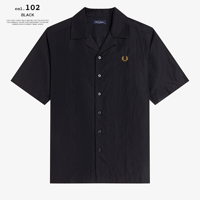 FRED PERRY（フレッドペリー） Linen Blend Revere Collar Shirt