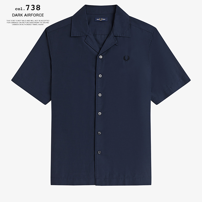 FRED PERRY（フレッドペリー） Linen Blend Revere Collar Shirt