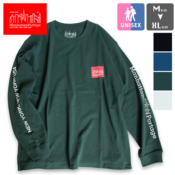 tシャツ 「ユニセックス」Manhattan Portage/マンハッタンポーテージ スリーブプリント/ロンT MP-M371 レディース メンズ 楽天市場】Manhattan Portage マンハッタンポーテージ 袖
