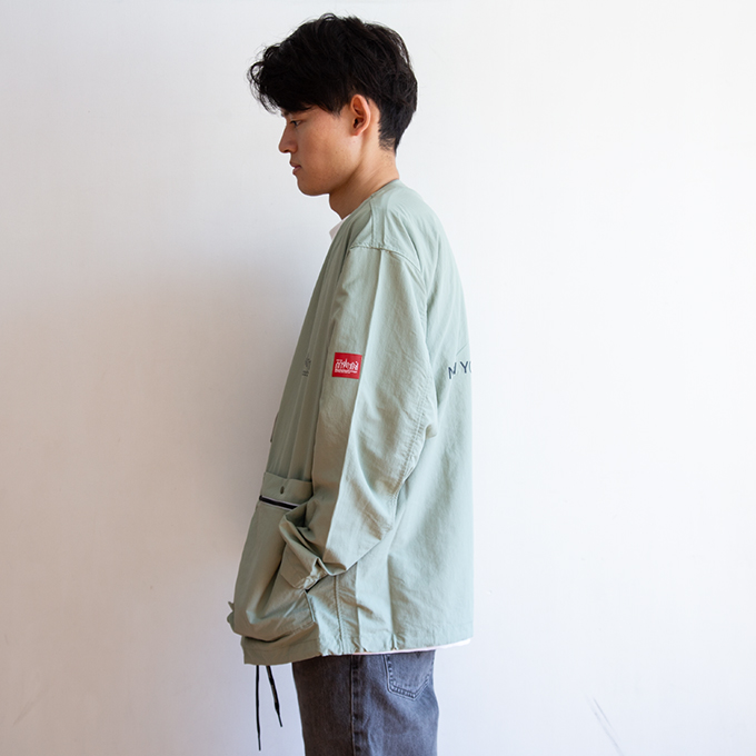 マンハッタンポーテージ　ノーカラー　コーチジャケット Collarless Coach Jacket＋Sweat Trainer | NaOkI | Manhattan