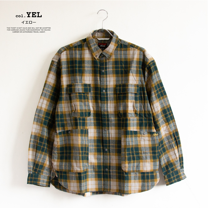 NANGA（ナンガ） FADE TARTAN CHECK CAMP SHIRT フェード タータン