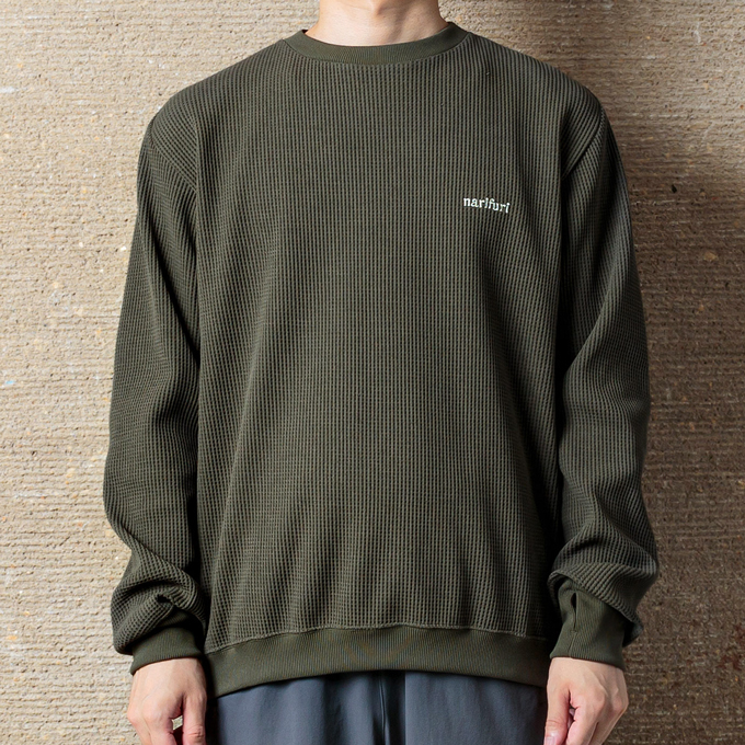 narifuri ナリフリ　スウェット　XL 未使用 narifuri（ナリフリ） 【SALE!!】 マルチテック ワッフル クルーネック