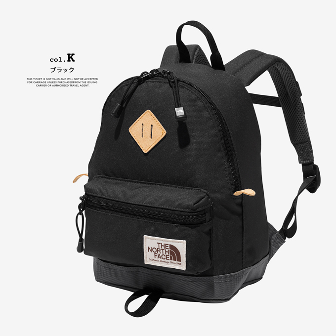 ノースフェイス バークレーミニ NM82083 黒 THE NORTH FACE（ザ ノースフェイス） K Barkeley Mini キッズ