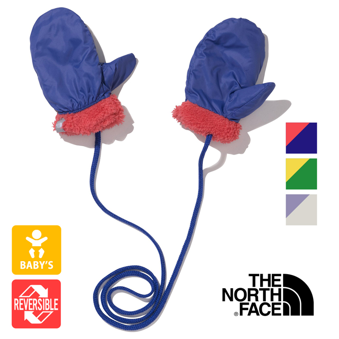 Yahoo! Yahoo!ショッピング(ヤフー ショッピング)【SALE!!】 THE NORTH FACE ザ・ノース・フェイス Baby Reversible Cozy Mitt ベビー リバーシブル コージー ミット NNB62201 /22AW