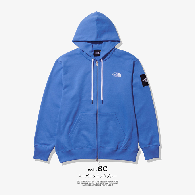 (期間限定)定価8%オフSquare Logo FullZip品番NT12335 THE NORTH FACE ザ・ノース・フェイス Square Logo Full Zip