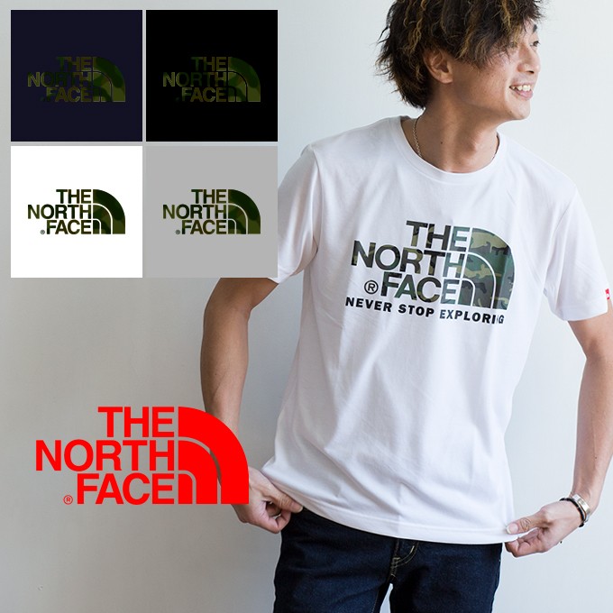 【THE NORTH FACE ザ ノースフェイス】S/SカモフラージュTNFロゴTシャツ
