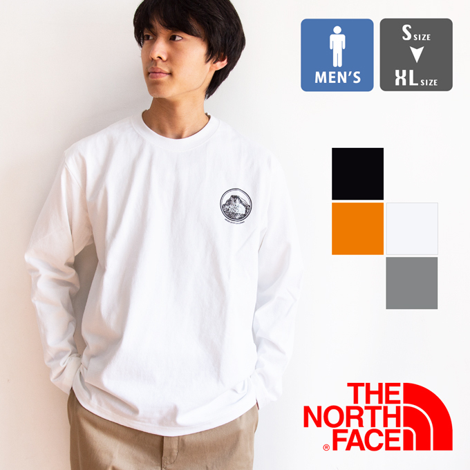 【 THE NORTH FACE ザ ノースフェイス 】ロングスリーブ ハーフドーム ワンポイント Tシャツ L/S Half Dome One  Point Tee NT32136 / 21SS