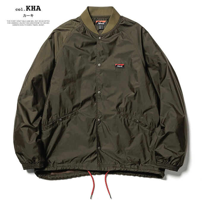 NANGA（ナンガ） RIB COLLAR COACH JACKET リブカラーコーチジャケット
