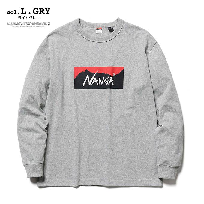 NANGA（ナンガ） ECO HYBRID BOX LOGO L/S TEE エコハイブリッド