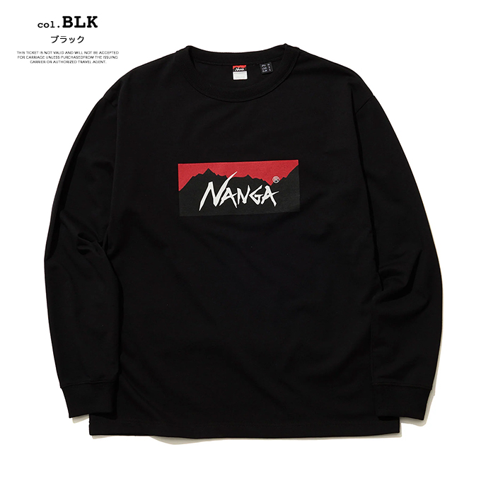 NANGA（ナンガ） ECO HYBRID BOX LOGO L/S TEE エコハイブリッド