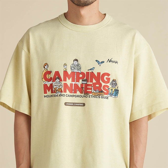 NANGA ナンガ ECO HYBRID CAMPING MANNERS WILD ANIMALS TEE(UNISEX)  エコハイブリッド キャンピングマナーズ ワイルドアニマルズ ティー NW2411-1G800-A｜jeansstation｜04