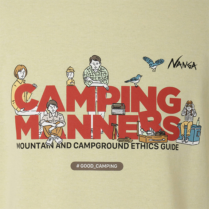 NANGA ナンガ ECO HYBRID CAMPING MANNERS WILD ANIMALS TEE(UNISEX)  エコハイブリッド キャンピングマナーズ ワイルドアニマルズ ティー NW2411-1G800-A｜jeansstation｜09