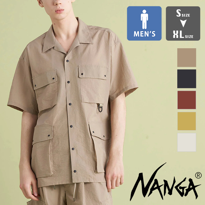 NANGA �i���K DOT AIR UTILITY PK SHORT SLEEVE SHIRT �h�b�g�G�A ���[�e�B���e�B�[�|�P�b�g �V���[�g�X���[�u�V���c NW2411-1H201-A / 2024SUMMER
