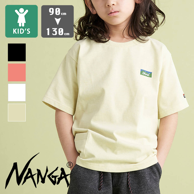 NANGA �i���K ECO HYBRID MINI BOX LOGO KIDS TEE �G�R�n�C�u���b�h �L�b�Y �~�j�{�b�N�X���S �L�b�Y�e�B�[ NW2411-1S701-A / 2024SUMMER