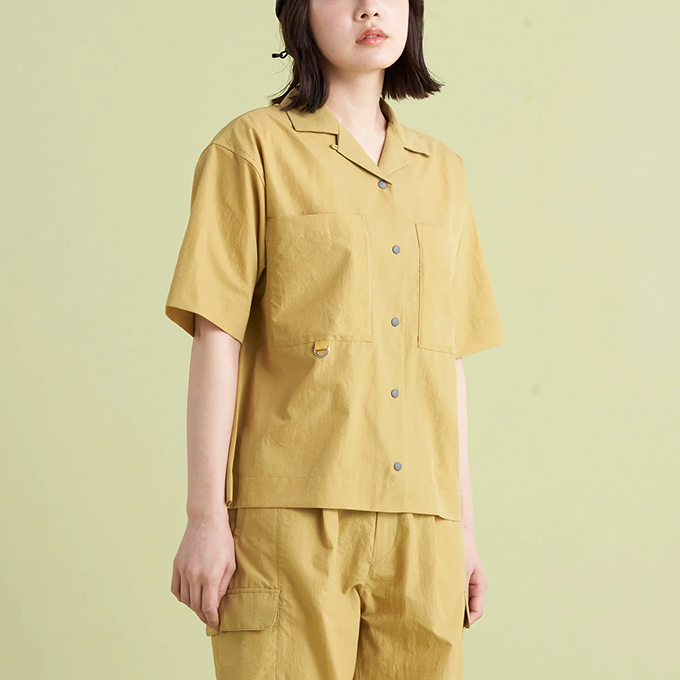 NANGA ナンガ DOT AIR COMFY S/S SHIRT W ドットエア コンフィー ショートスリーブシャツ (ウィメンズ) NW2412-1H203-B / 2024SUMMER｜jeansstation｜02