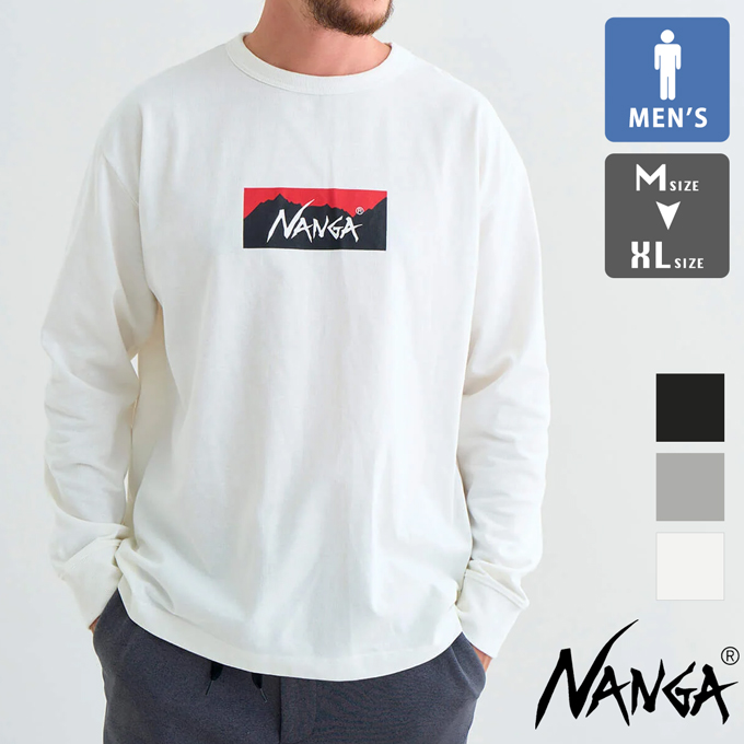 NANGA（ナンガ） ECO HYBRID BOX LOGO L/S TEE エコハイブリッド