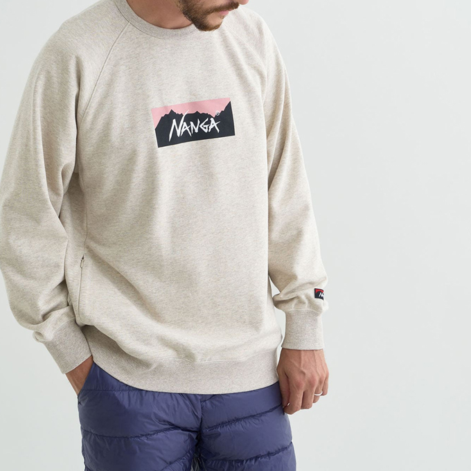 NANGA（ナンガ） ECO HYBRID BOX LOGO SWEATSHIRT エコ ハイブリッド