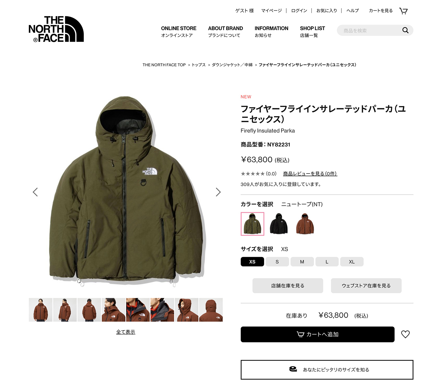 THE NORTH FACE ザ・ノース・フェイス Firefly Insulated Parka