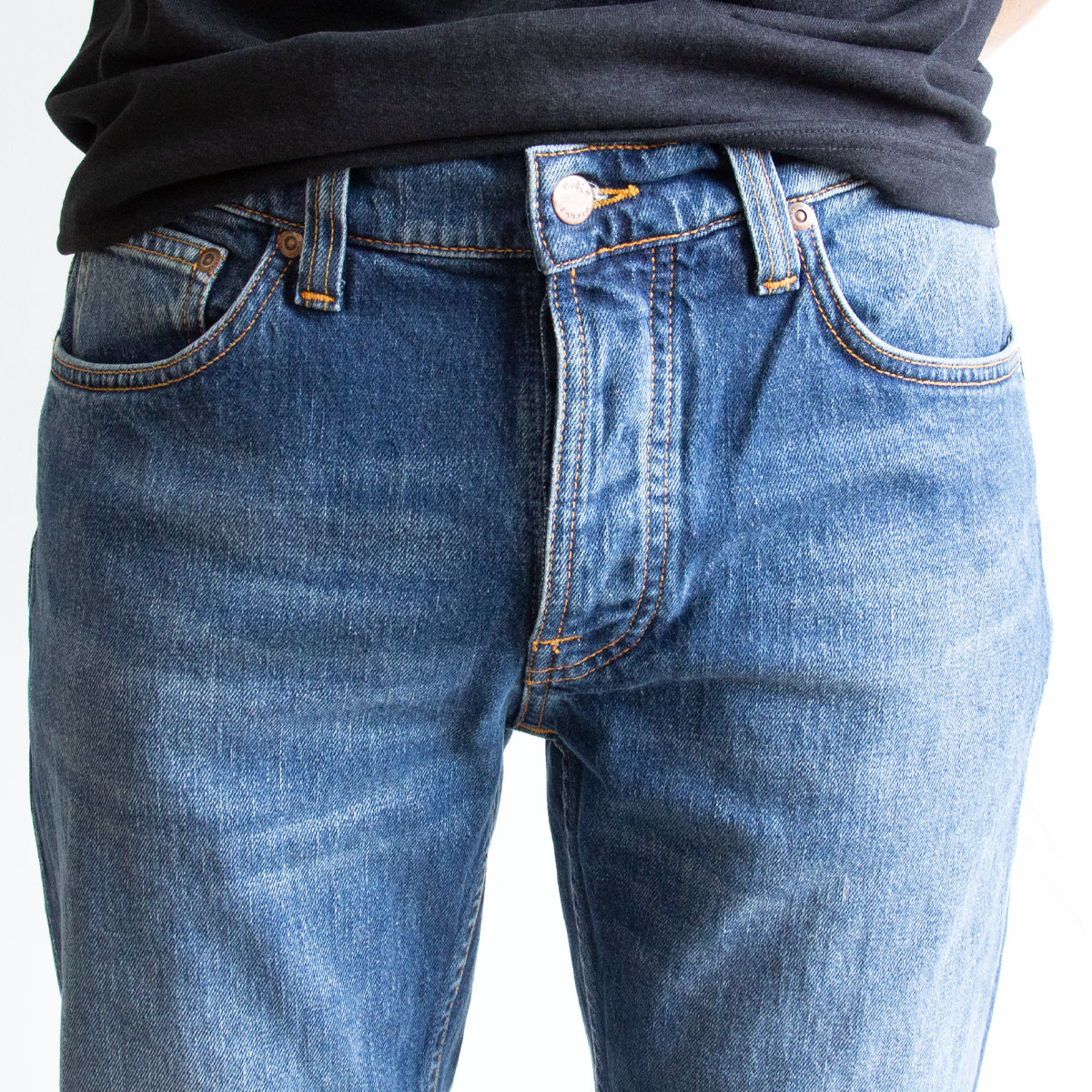 Nudie Jeans ヌーディージーンズ Solid Ollie Wild Blue ソリッド オーリー ワイルド ブルー 99161-1444 / ヌーディージーンズ lean dean デニム スリム パンツ メンズ スキニー ウォッシュ加工 Nudie Jeans（ヌーディージーンズ） Solid Ollie Wild Blue ソリッド