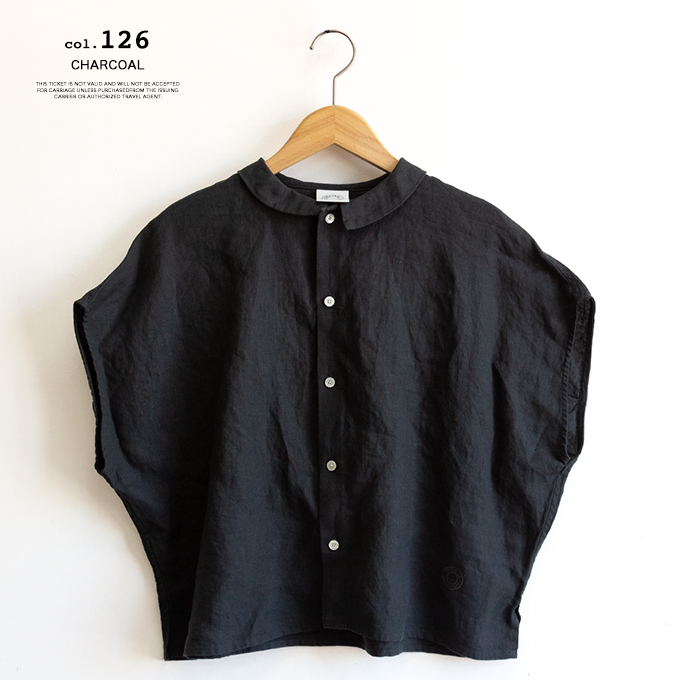 ORCIVAL（オーシバル） SLEEVELESS SHIRT リネン フレンチスリーブ 