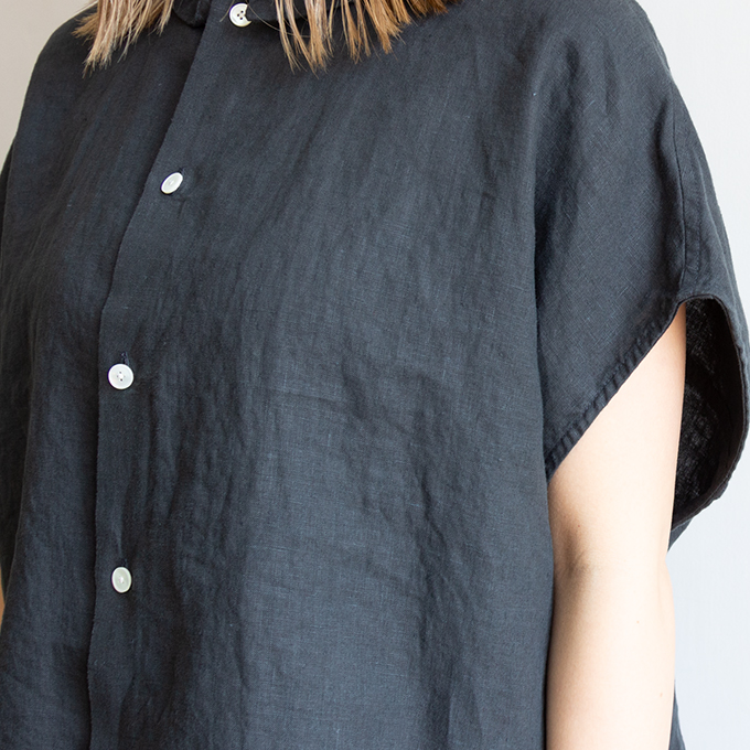 ORCIVAL（オーシバル） SLEEVELESS SHIRT リネン フレンチスリーブ 