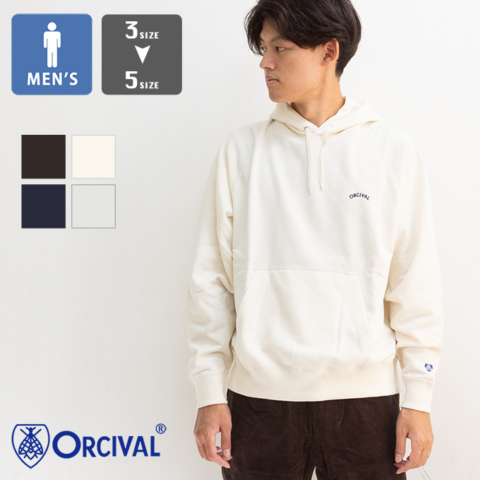 「 ORCIVAL オーシバル 」 Men's Light French Terry Hoody メンズ ライト フレンチテリー フーディー OR-C0432MAZ / オーシバル オーチバル プルオーバー パーカー フーディー スウェット トレーナー 長袖 裏毛 ワンポイント ロゴ 定番 メンズ 2025AW ORCIVAL（オーシバル） Men's Light French Terry Hoody メンズ ライト