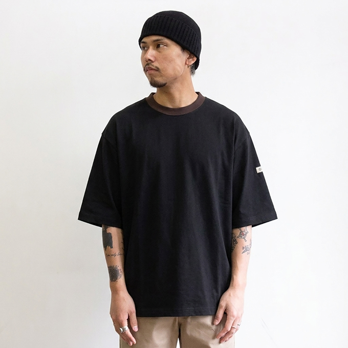 ORCIVAL（オーシバル） Men's Mercerized Jersey Wide Crew Neck