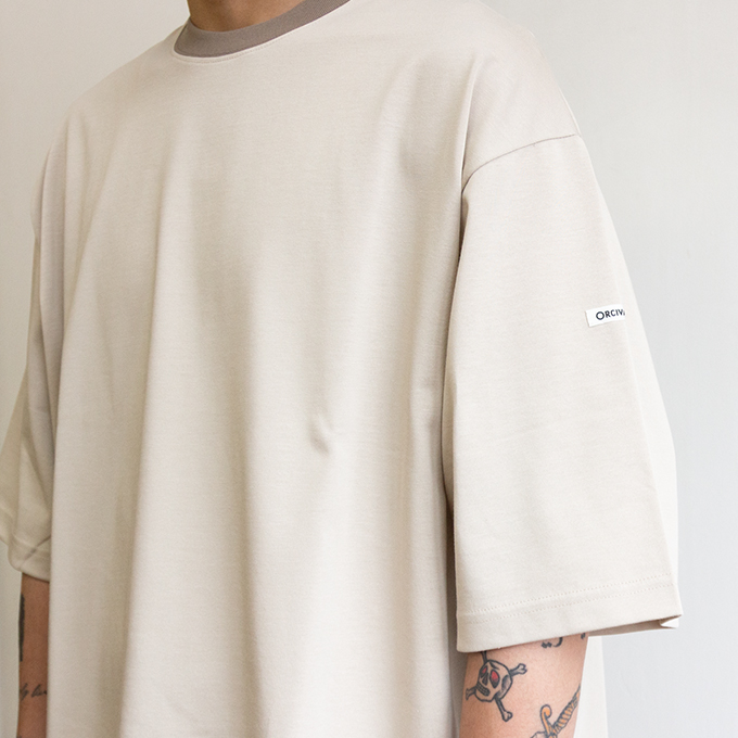 ORCIVAL（オーシバル） Men's Mercerized Jersey Wide Crew Neck