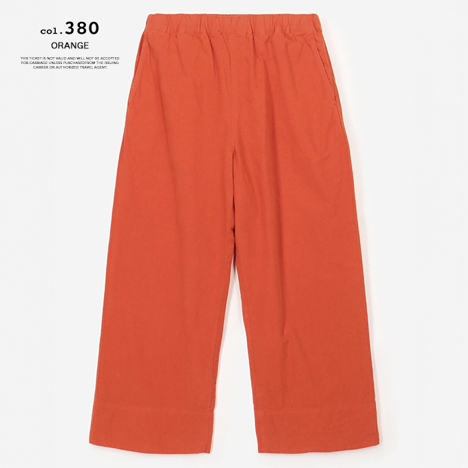 ORCIVAL オーシバル EASY PANTS コットン フレア イージーパンツ WOMEN OR-E0296GDP / 2026SUMMERの画像