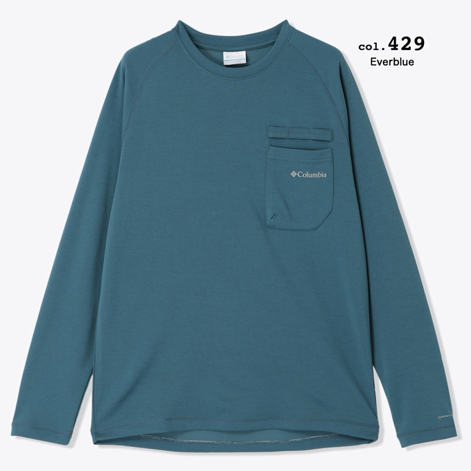 Columbia コロンビア マウンテンズ アー コーリング ロングスリーブ Tシャツ PM0471 / トップス ロンT 長袖 メンズ レディース ユニセックス カットソー ポケット アウトドア ハイク 2025AW Columbia（コロンビア） マウンテンズ アー コーリング ロングスリーブ
