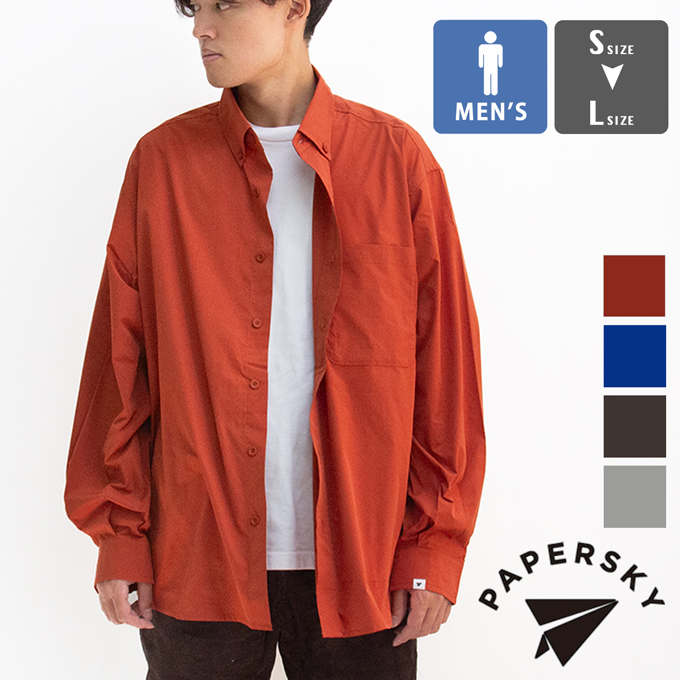 PAPERSKY（ペーパースカイ） HIKE&BIKE CAVE TYPEWRITER BIG SHIRT