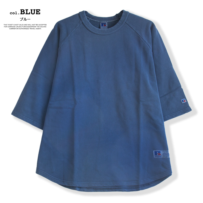 RUSSELL ATHLETIC ラッセルアスレティック 1/2 LOOSE BASEBALL SWEATSHIRT 5分袖 ルーズフィット ベースボール スウェットシャツ RC-24010 / 2025SPRING | Russell Athletic | 14