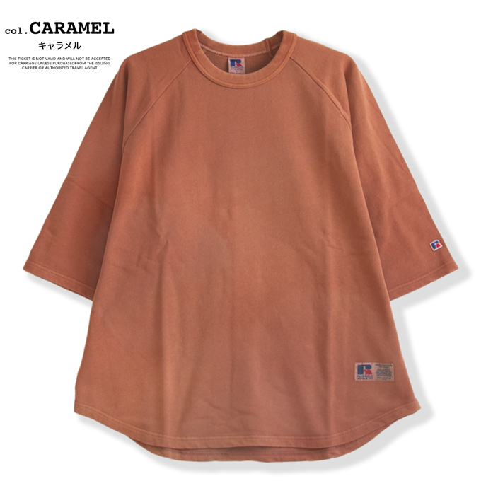 RUSSELL ATHLETIC ラッセルアスレティック 1/2 LOOSE BASEBALL SWEATSHIRT 5分袖 ルーズフィット ベースボール スウェットシャツ RC-24010 / 2025SPRING | Russell Athletic | 15