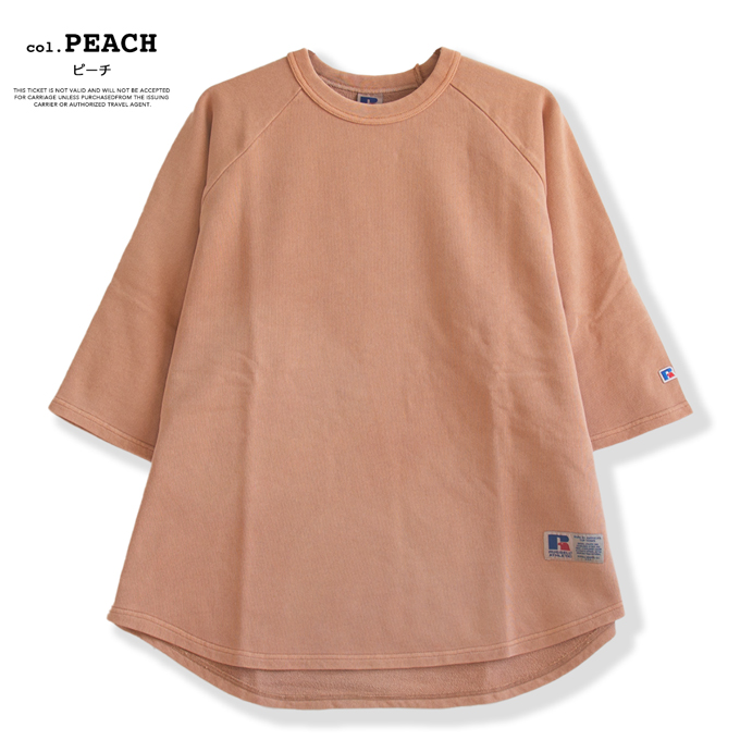 RUSSELL ATHLETIC ラッセルアスレティック 1/2 LOOSE BASEBALL SWEATSHIRT 5分袖 ルーズフィット ベースボール スウェットシャツ RC-24010 / 2025SPRING | Russell Athletic | 17