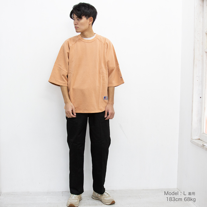 RUSSELL ATHLETIC ラッセルアスレティック 1/2 LOOSE BASEBALL SWEATSHIRT 5分袖 ルーズフィット ベースボール スウェットシャツ RC-24010 / 2025SPRING | Russell Athletic | 03