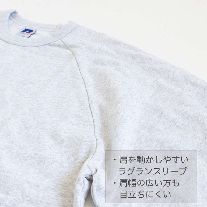 RUSSELL ATHLETIC ラッセルアスレティック 1/2 LOOSE BASEBALL SWEATSHIRT 5分袖 ルーズフィット ベースボール スウェットシャツ RC-24010 / 2025SPRING | Russell Athletic | 07