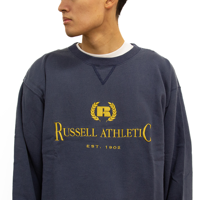 「 RUSSELL ATHLETIC ラッセルアスレティック 」 Book Store Emb Crew Sweat Shirt ブックストア クルーネック スウェットシャツ RC-24719 Russell Athletic（ラッセル アスレティック） Book Store Emb Crew