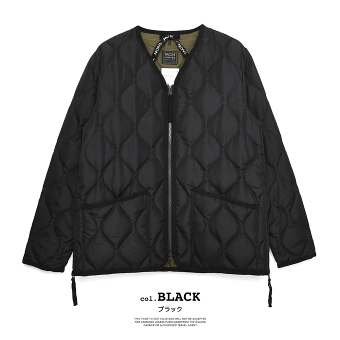 TAION 【SALE!!】 タイオン UNISEX ミリタリー Vネック ジップ