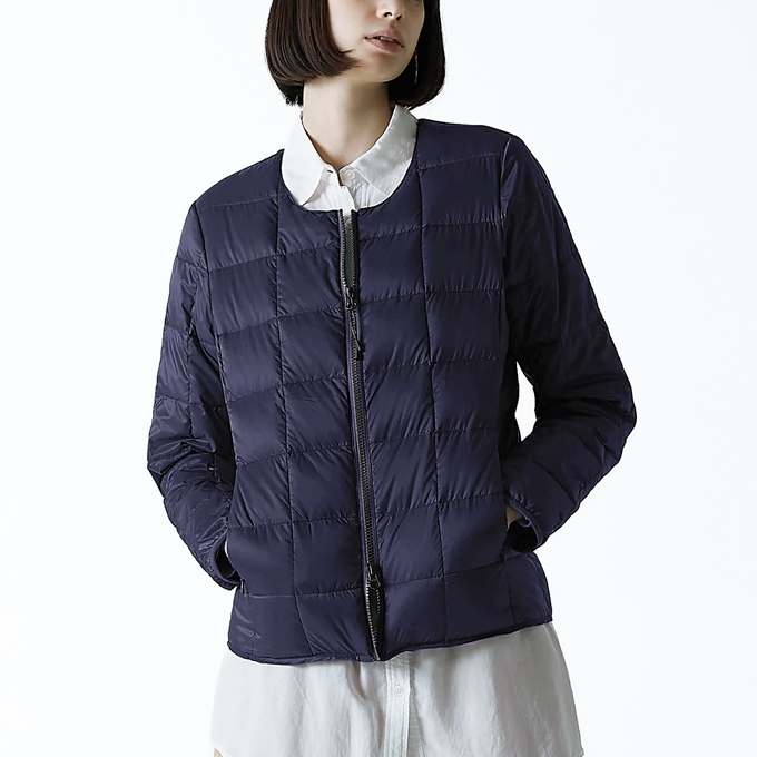 【SALE!!】 【 TAION タイオン 】 ユニセックス クルーネック Wジップ ダウンジャケット TAION-104WZ / 22AW ※