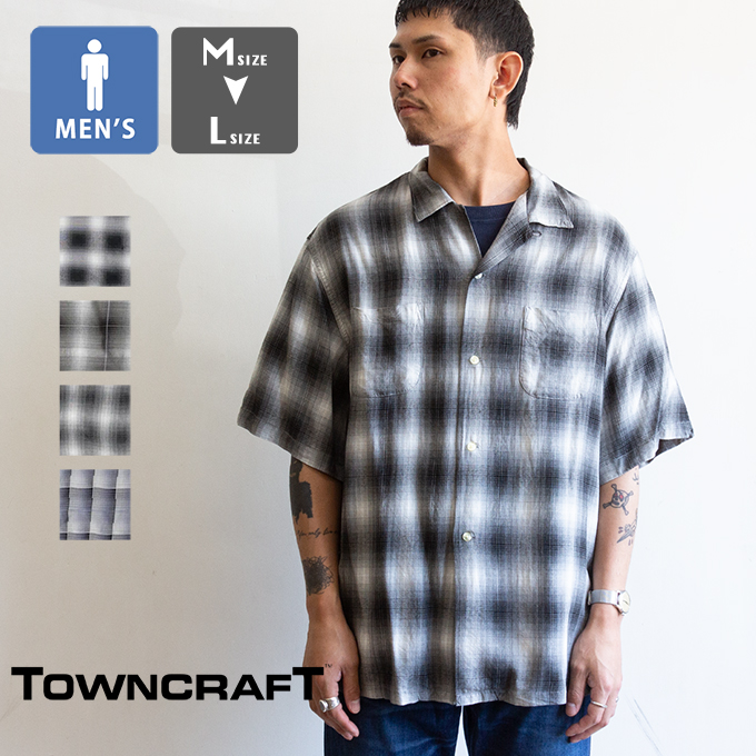 TOWNCRAFT（タウンクラフト） 60S OMBRE LOOP COLLAR S/S SHIRTS
