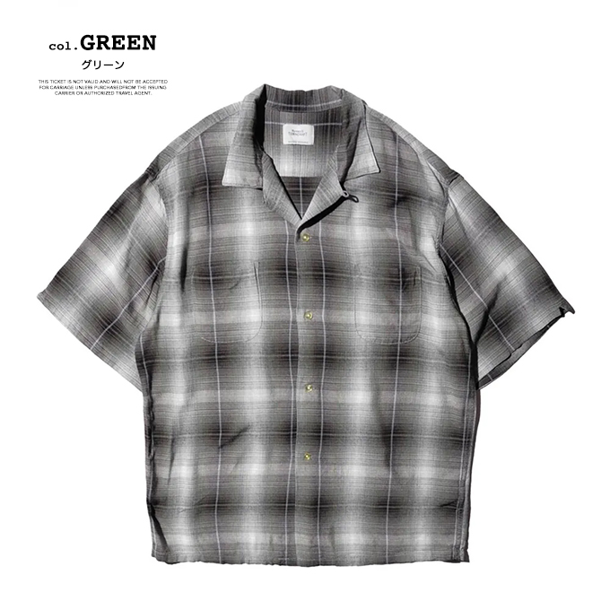 TOWNCRAFT（タウンクラフト） 60S OMBRE LOOP COLLAR S/S SHIRTS