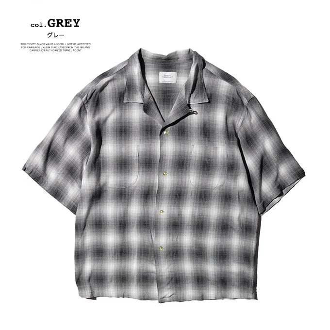 TOWNCRAFT（タウンクラフト） 60S OMBRE LOOP COLLAR S/S SHIRTS
