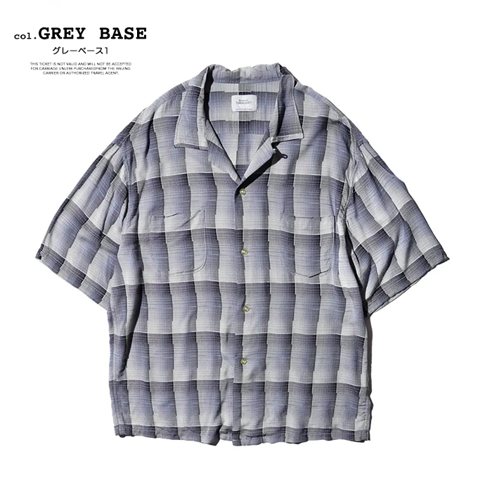 TOWNCRAFT（タウンクラフト） 60S OMBRE LOOP COLLAR S/S SHIRTS